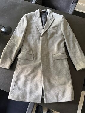 J Crew Men's Gray Wool Blend Overcoat - Classic Coat - 38R